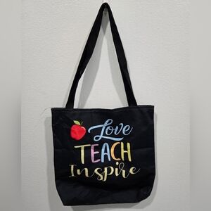 🔥4/$20 (Bundle with other 4/$20) Black Teacher  Tote Bag